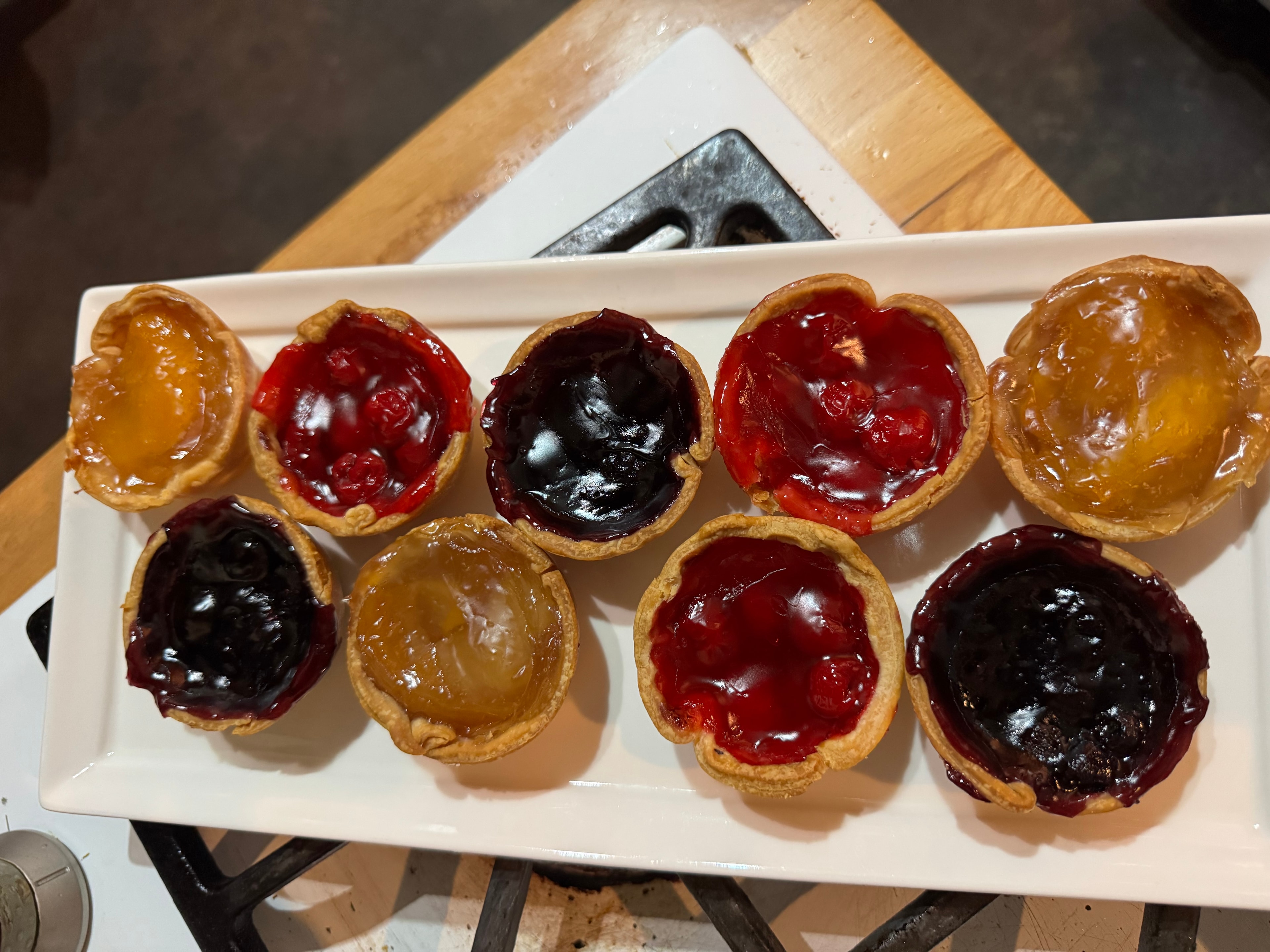 Assorted jam tarts