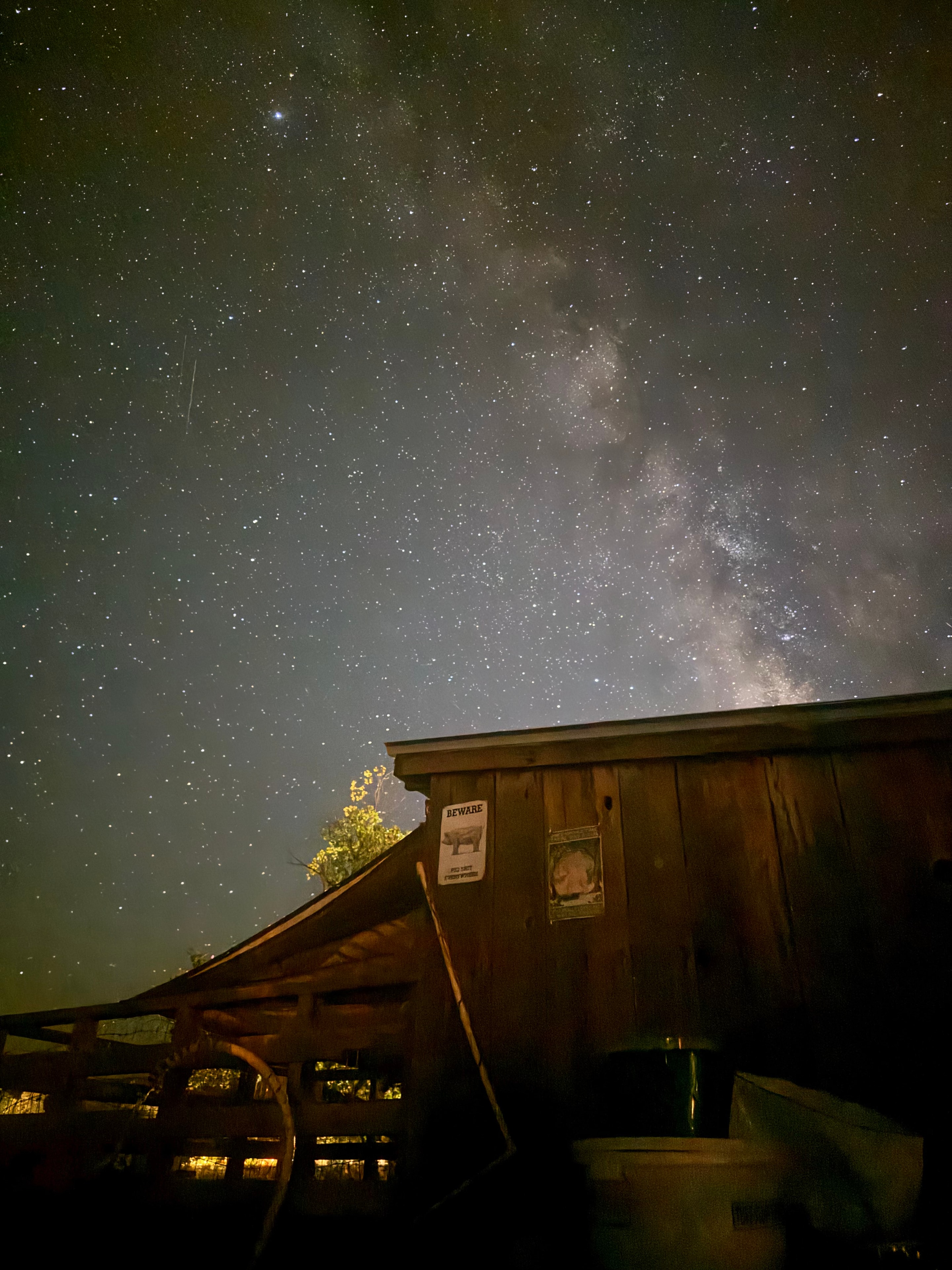 Milky Way visible from the cabin at La Posada Pintada